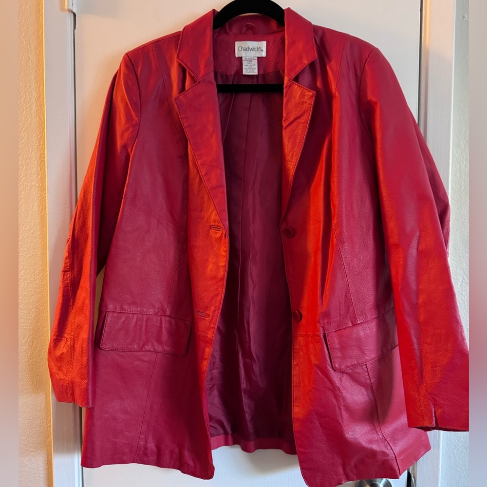 Chadwick’s Red Leather Blazer